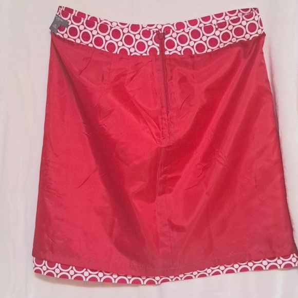 ANN TAYLOR MINI SKIRT -CoralPink & White. NWOT - Picture 5 of 9